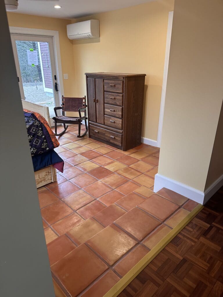 custom tile flooring installation in a MAine home