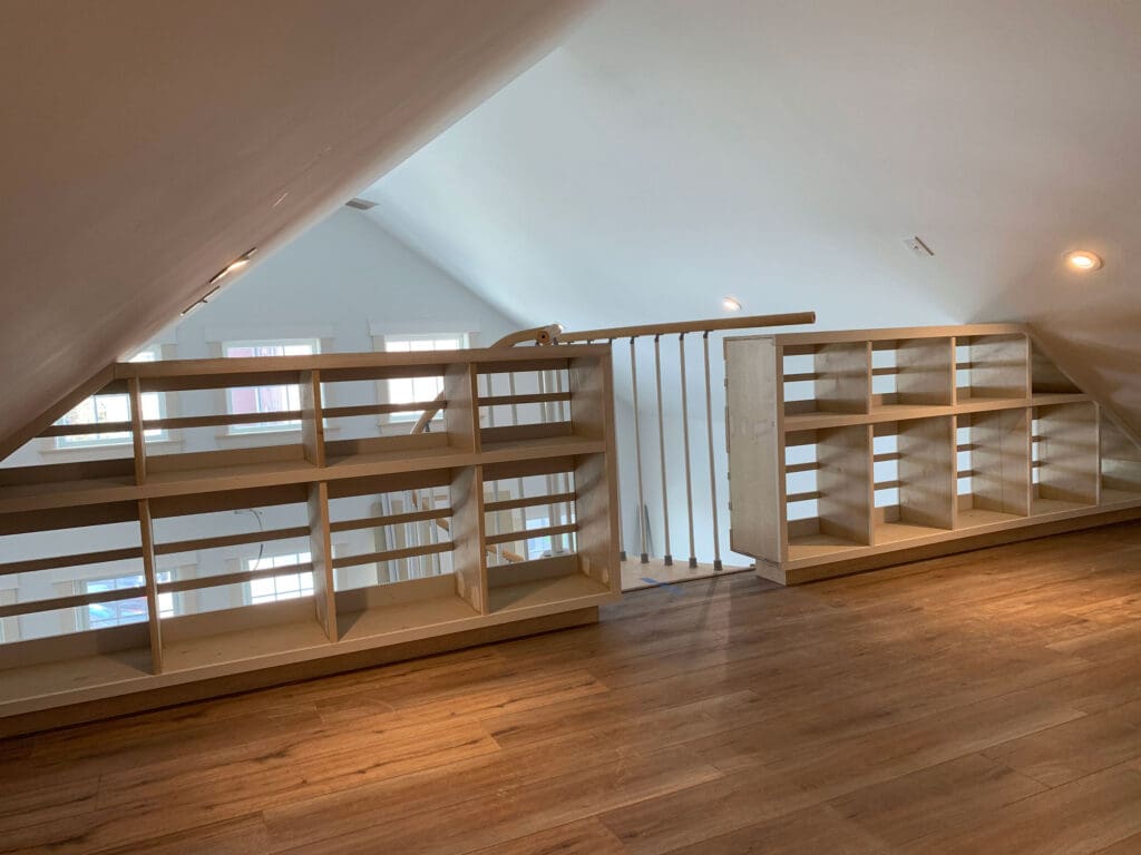 interior home renovations in the bedroom of a Maine home