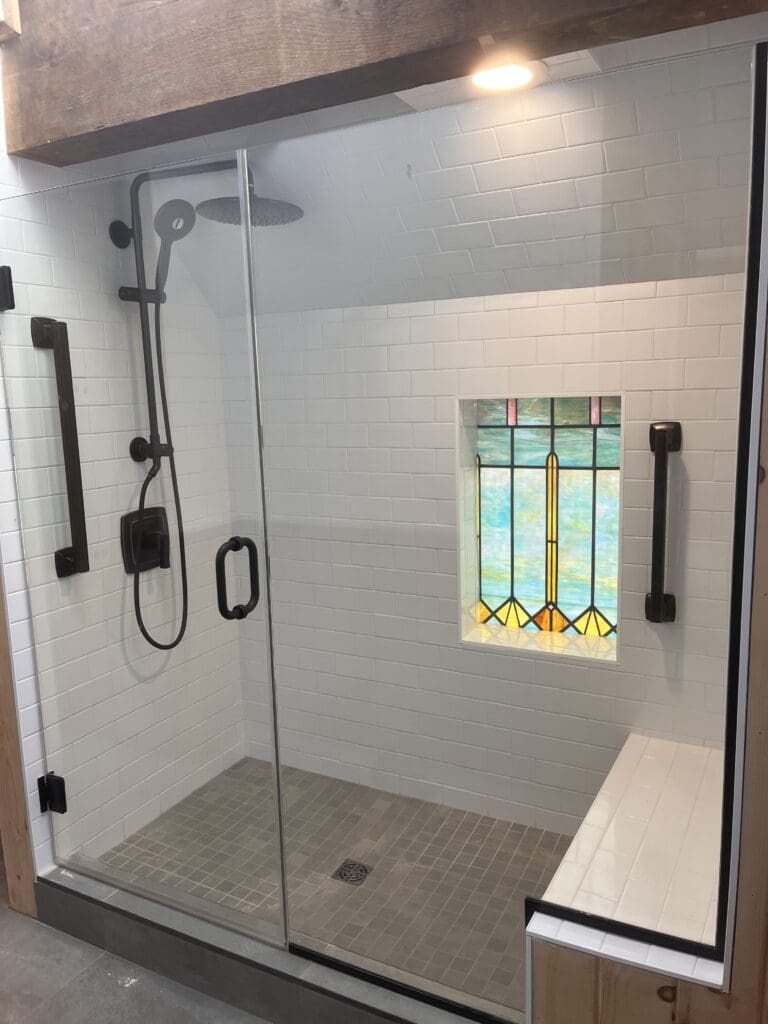 custom shower installation in MAine