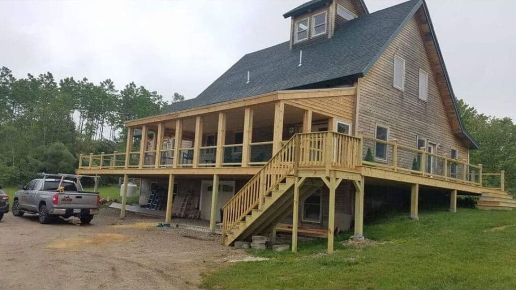 a custom deck built by GWC builders