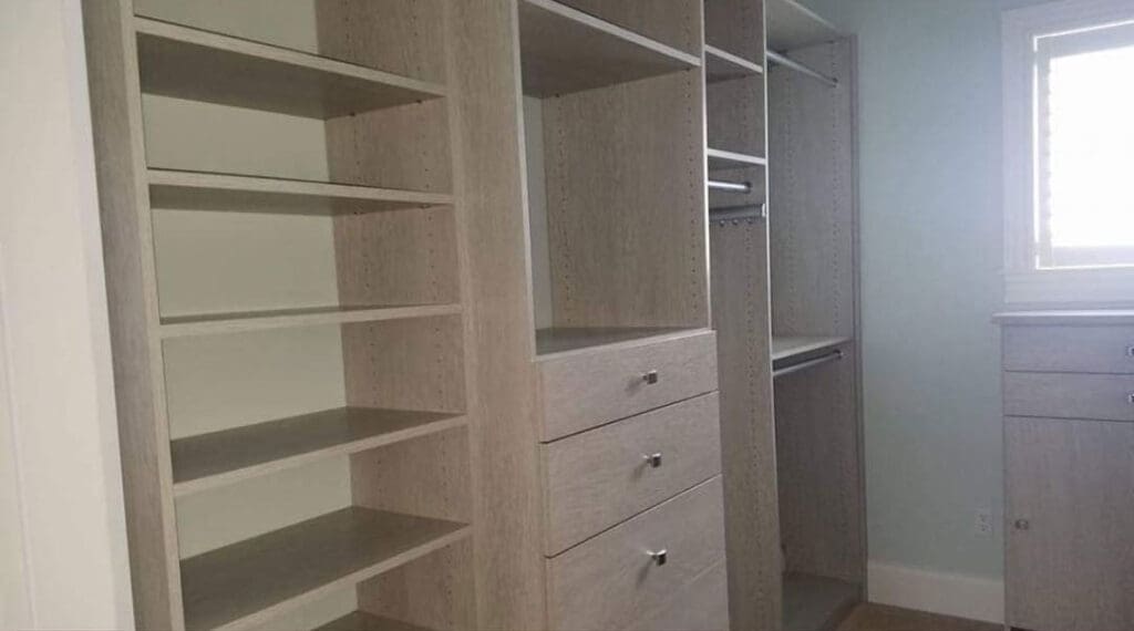 a custom closet deisgn by GWC Builders in Windham Maine