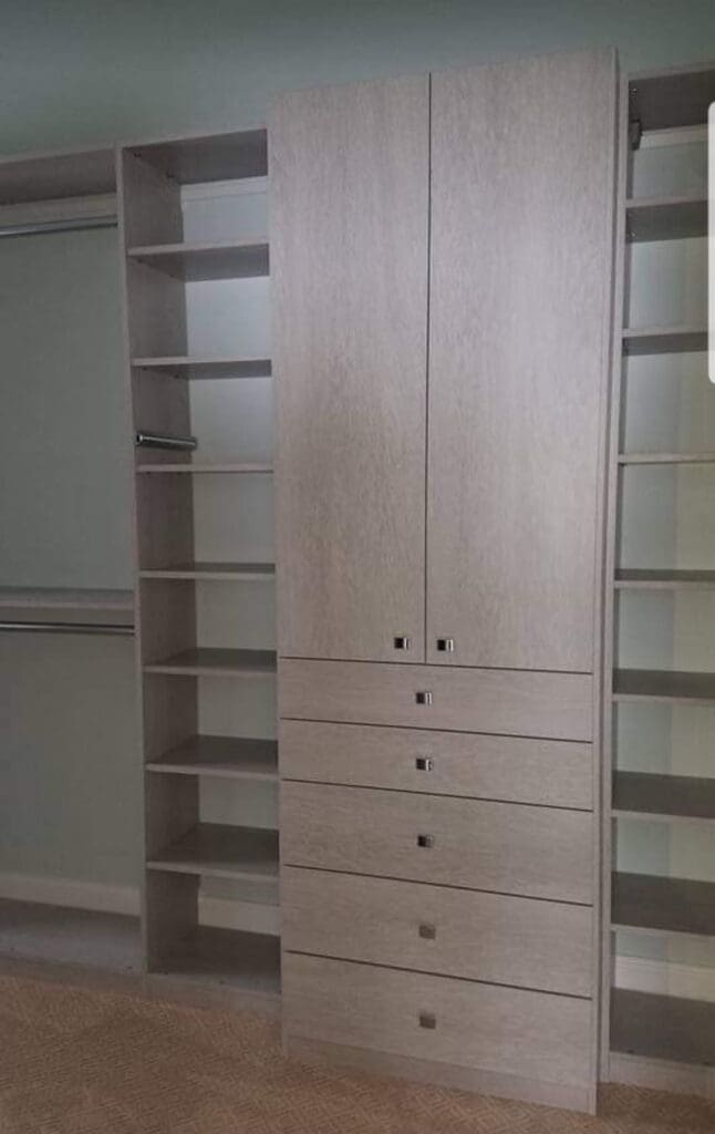a custom closet installed by GWC builders