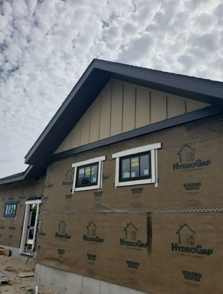 exterior photos of a Maine custom home build